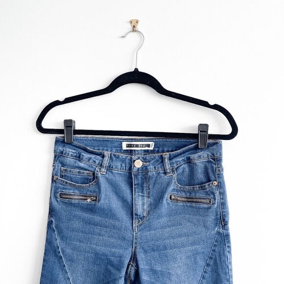 Noisy May Women's Skinny Denim Jeans Mid Rise Zip Pockets Blue Size 30 - Picture 4 of 12